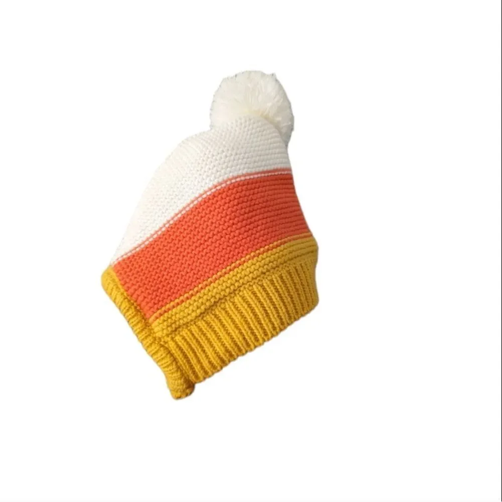 Cat and Jack Infant Candy Corn Beanie Puff Hat